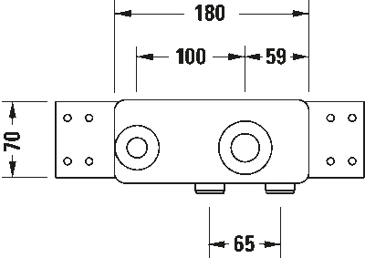 Встройка смесители Базовый комплект однорычажного смесителя для умывальника 6