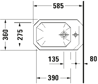 1930 Биде подвесное с переливом 3