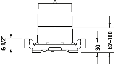 Встройка смесители Базовый комплект напольного однорычажного смесителя для ванны 5