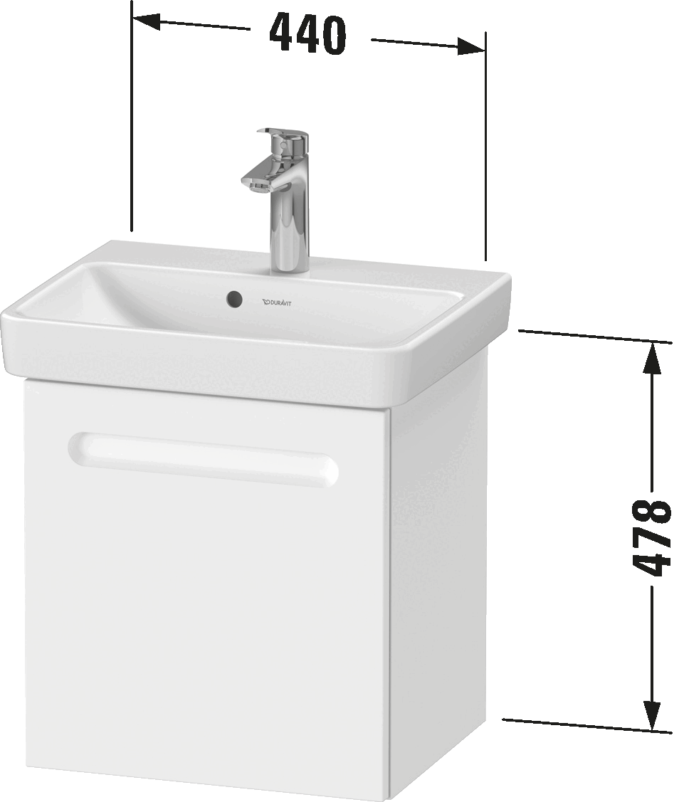 Duravit No.1 Тумба под раковину подвесная 20