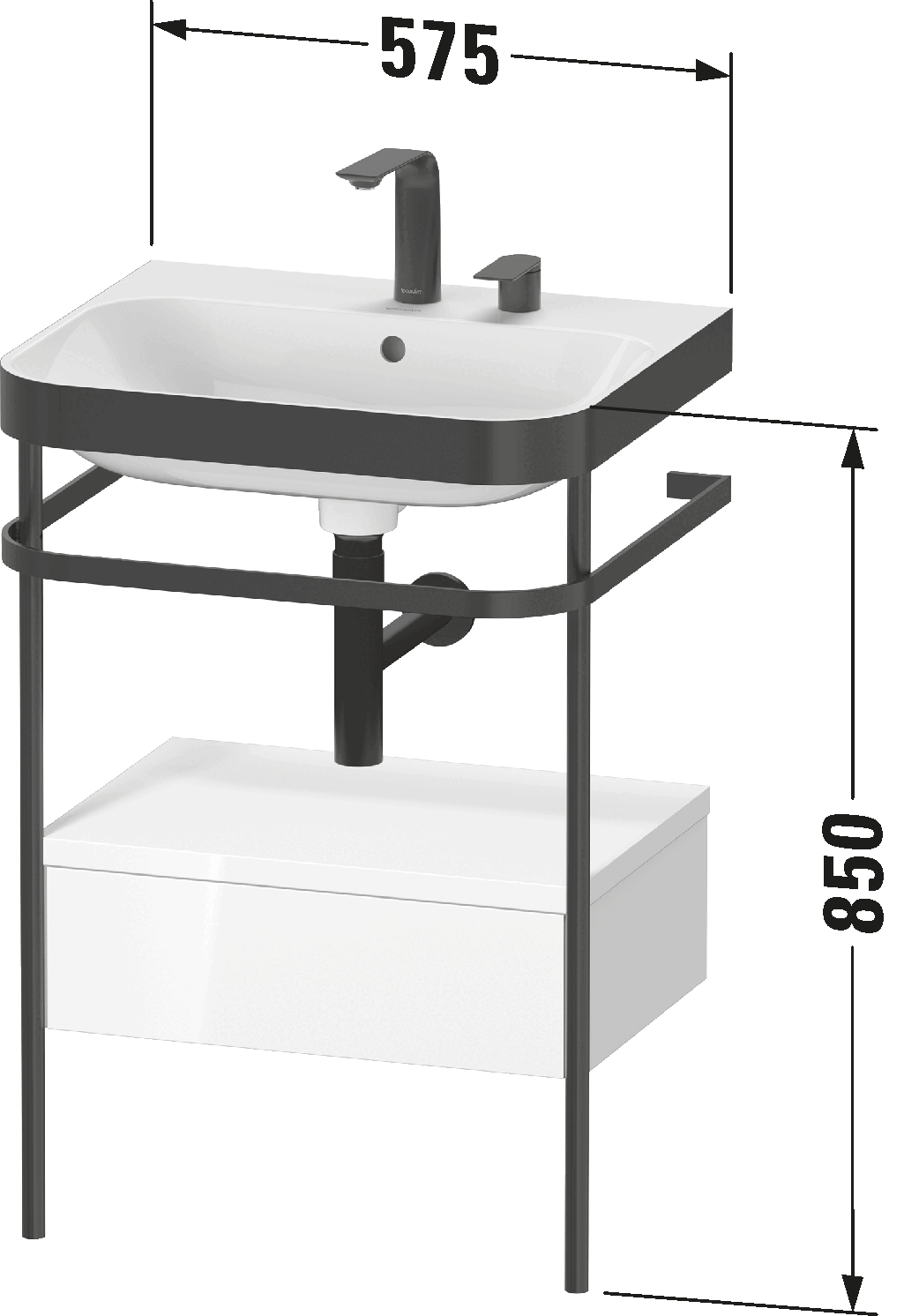 Happy D.2 Комплект c-bonded с металлической консолью и выдвижным ящиком E/N/ 38