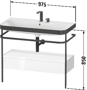 Happy D.2 Комплект c-bonded с металлической консолью и выдвижным ящиком E/N/ 39