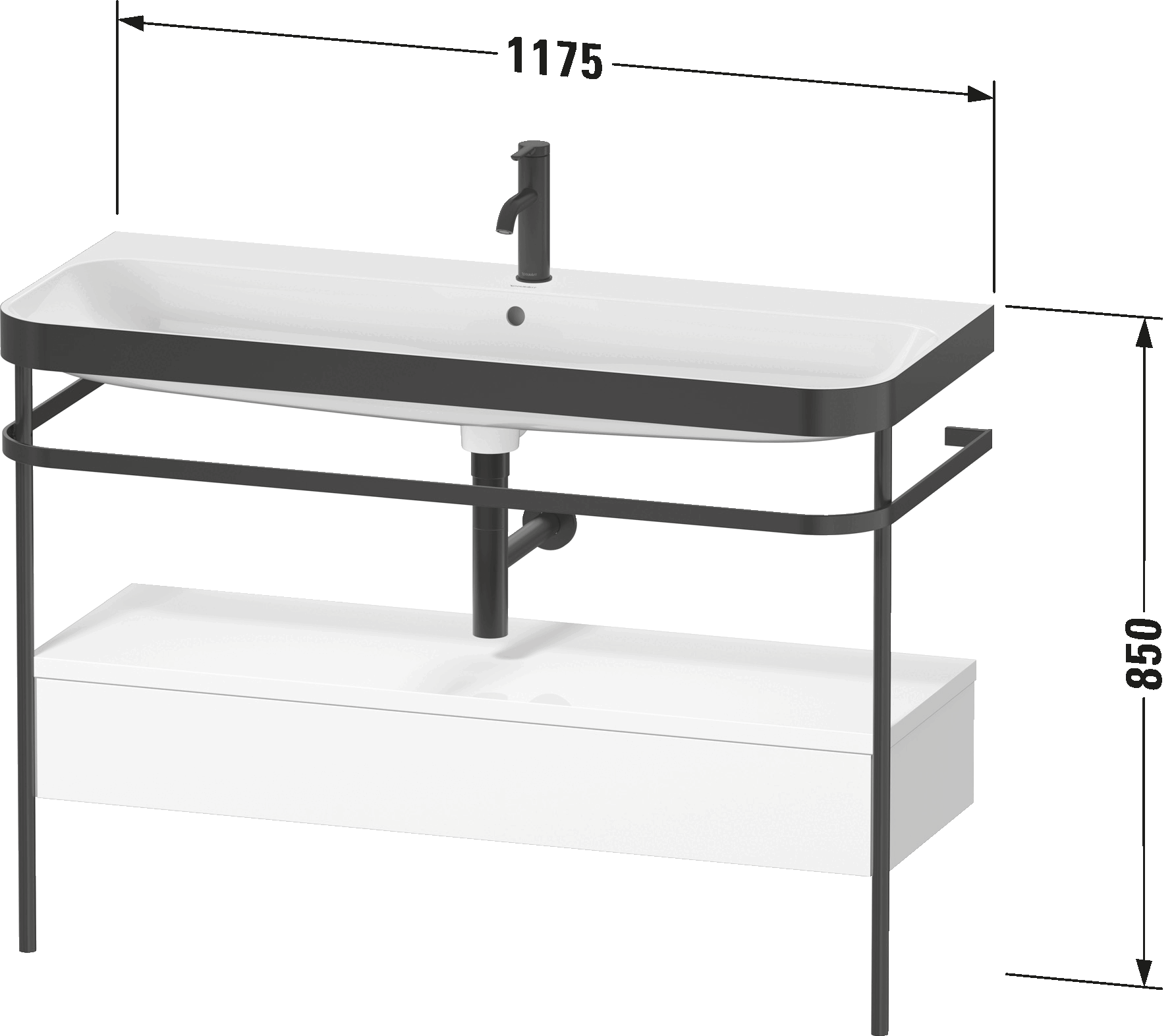 Happy D.2 Комплект c-bonded с металлической консолью и выдвижным ящиком E/N/ 32