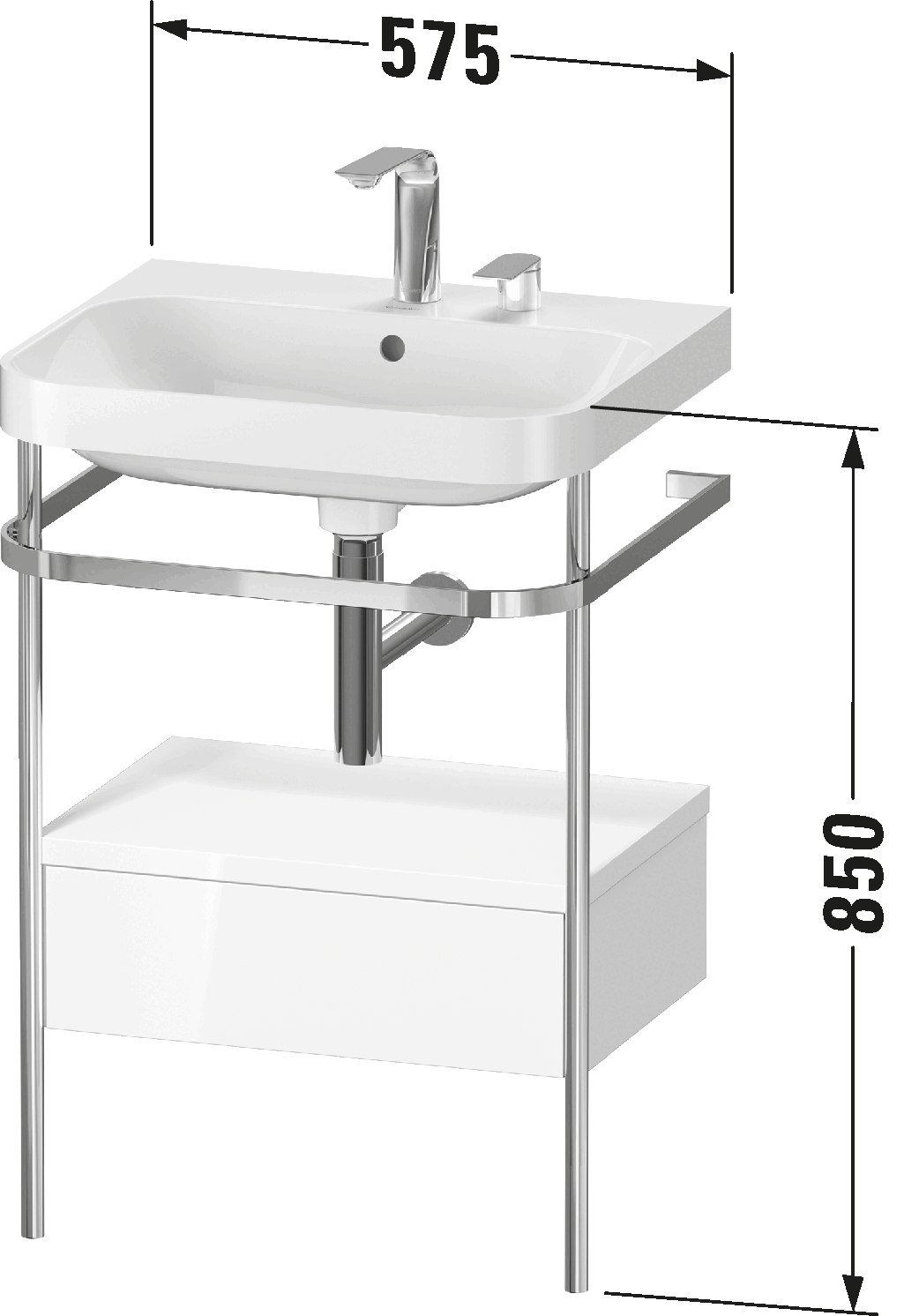 Happy D.2 C-образный комплект с металлической консолью и выдвижным ящиком E/N/ 38