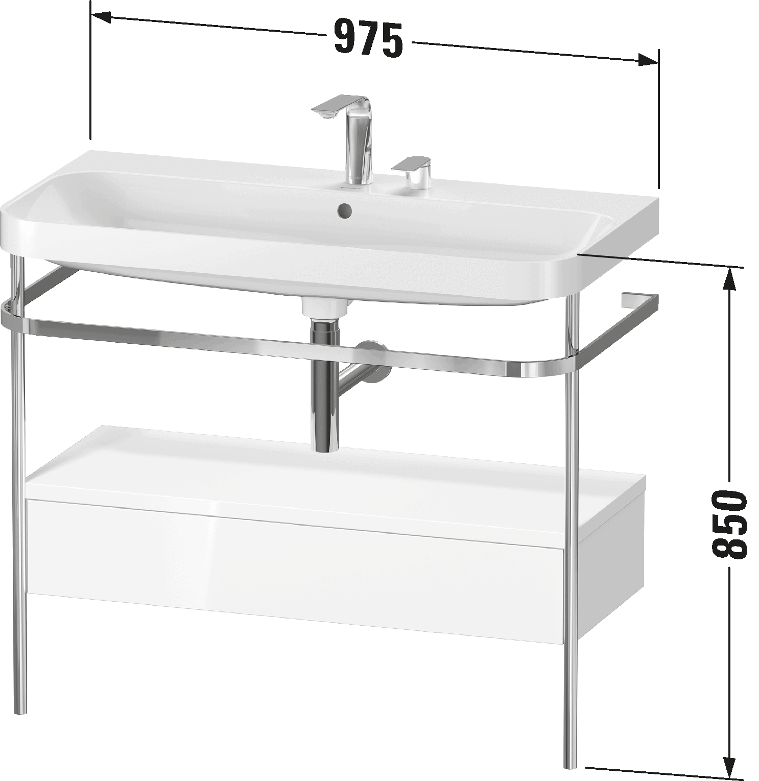 Happy D.2 C-образный комплект с металлической консолью и выдвижным ящиком E/N/ 38