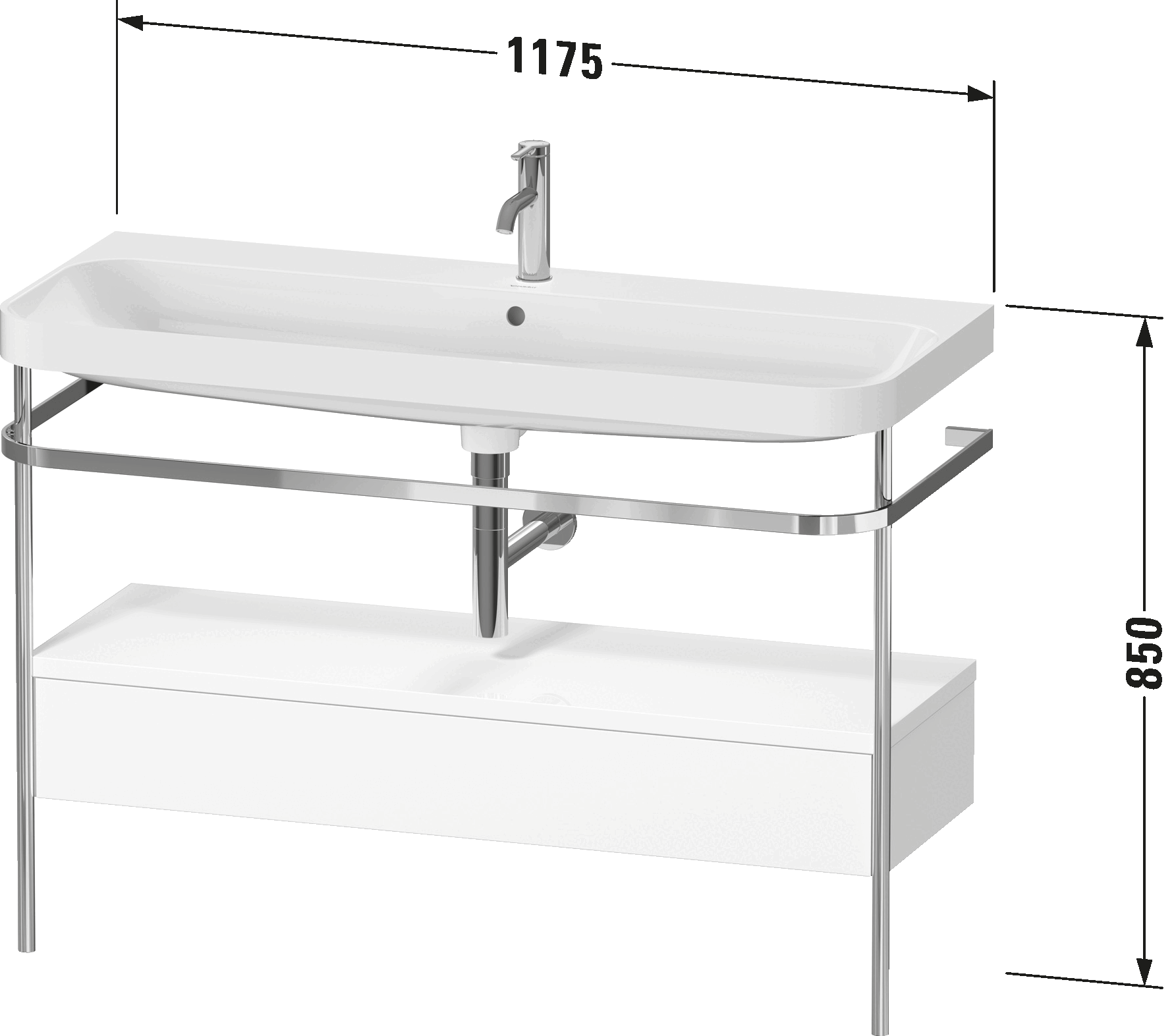 Happy D.2 C-образный комплект с металлической консолью и выдвижным ящиком E/N/ 39