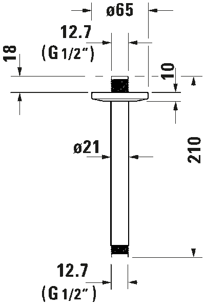 Душевой кронштейн 14