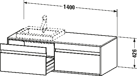 Ketho Тумба под консольную раковину, подвесная B/ 68