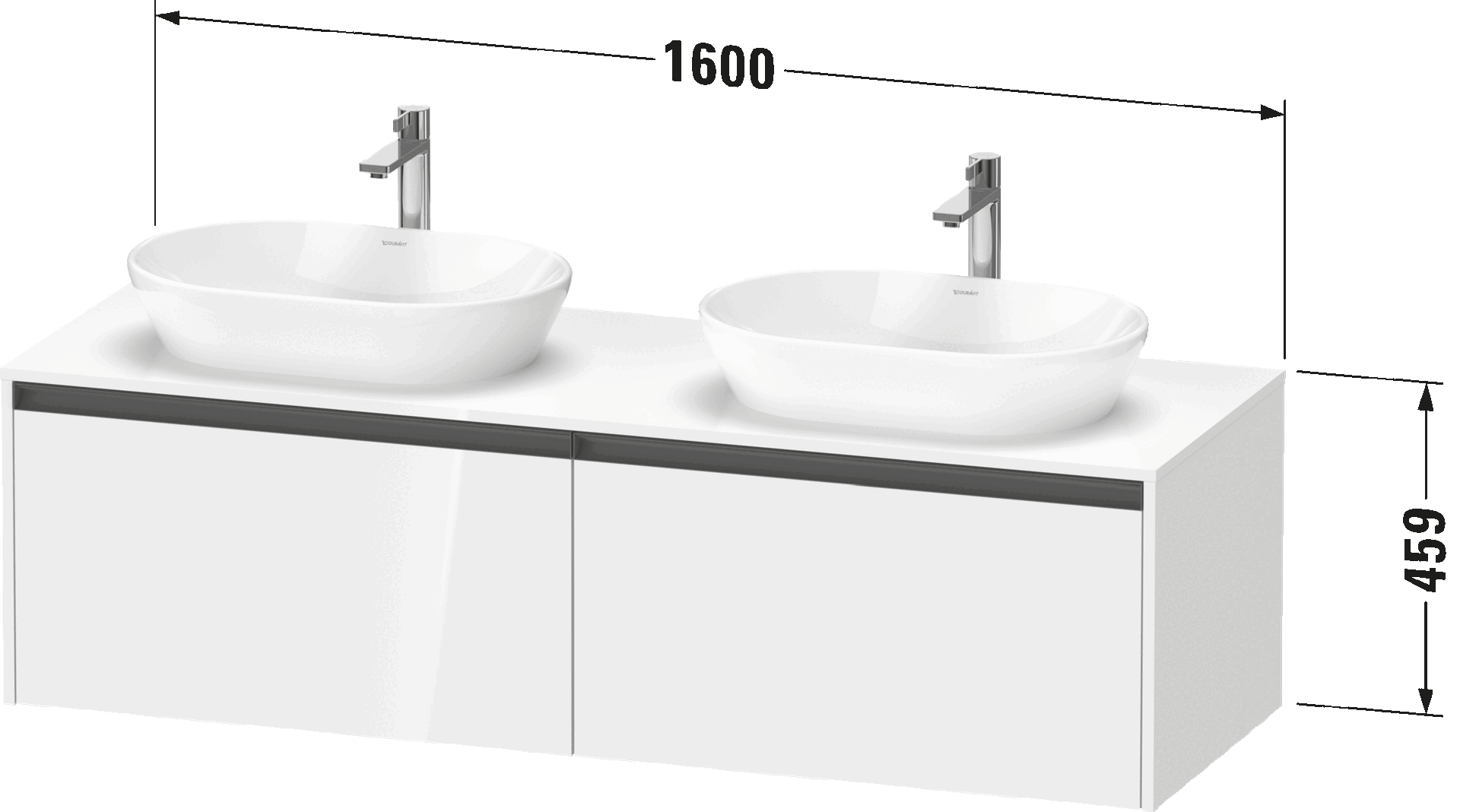 Ketho.2 Тумба под консольную раковину подвесная B/ 47