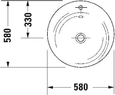 Starck 1 Умывальник для мебели с переливом 6