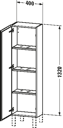 L-Cube Полувысокий шкаф 70