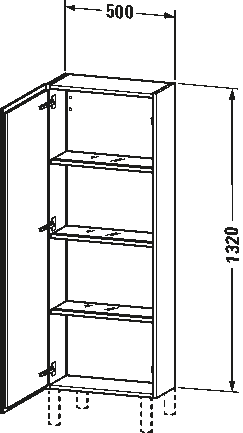 L-Cube Полувысокий шкаф 68