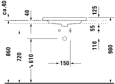 2nd floor Умывальник встраиваемый 5