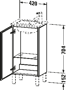 L-Cube Тумба под раковину напольная 61