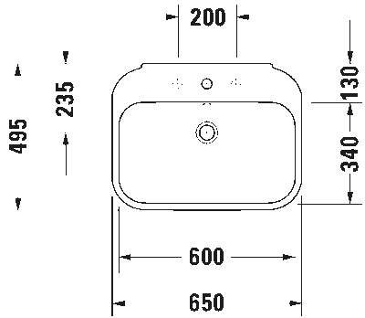 Happy D.2 Умывальник с переливом 7