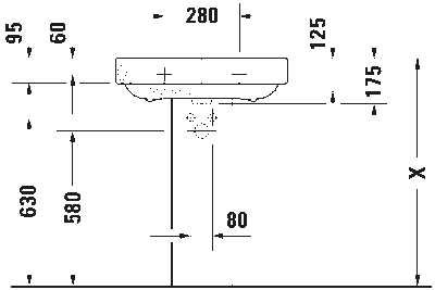 Happy D.2 Умывальник с переливом 8
