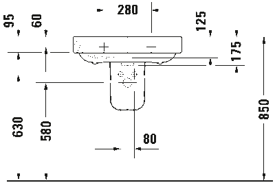 Happy D.2 Умывальник с переливом 9