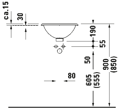 Architec Раковина встраеваемая. Вариант раковины: Монтаж 4