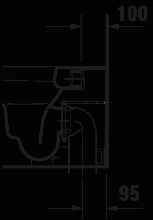 Happy D.2 Унитаз напольный пристенный вариант 6