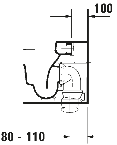 Happy D.2 Унитаз напольный пристенный вариант 7