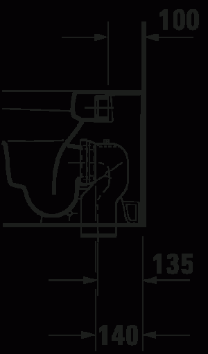 Happy D.2 Унитаз напольный пристенный вариант 8