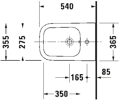 Happy D.2 Биде подвесное с переливом 9