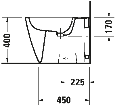 Happy D.2 Биде напольное с переливом 5