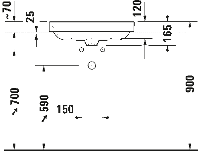 Happy D.2 Plus Раковина шлифованный вариант 17