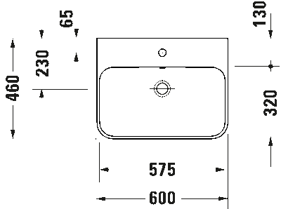 Happy D.2 Plus Раковина шлифованный вариант 25