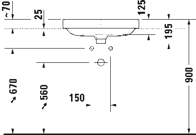 Happy D.2 Plus Раковина шлифованный вариант 26