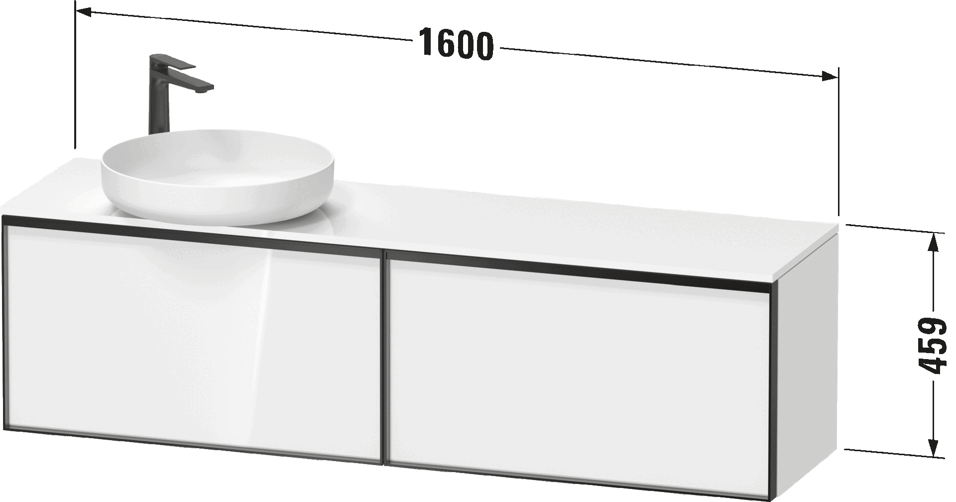 Vitrium Тумба под консольную раковину, подвесная 302
