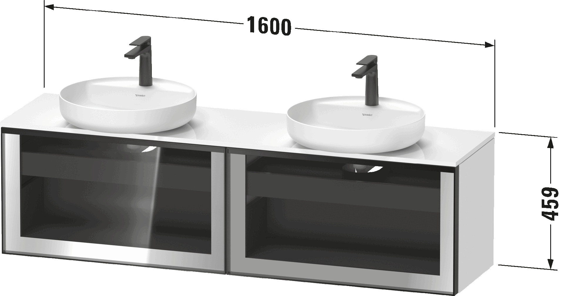 Vitrium Тумба под консольную раковину, подвесная B 34