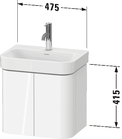 Happy D.2 Тумба под раковину, подвесная 17