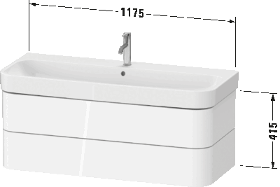 Happy D.2 Тумба под раковину, подвесная 17