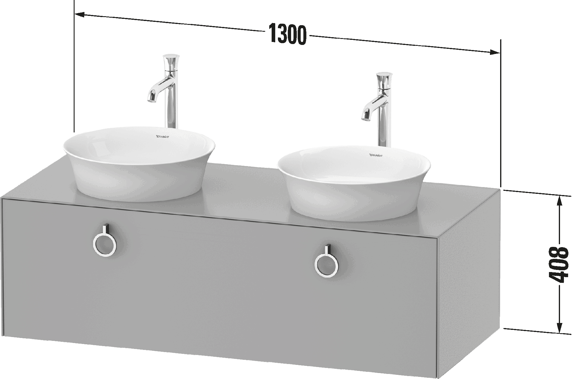 White Tulip Тумба под консольную раковину, подвесная B 50