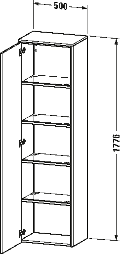 XSquare Высокий шкаф 75