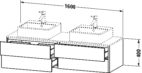 XSquare Тумба под консольную раковину подвесная B 19