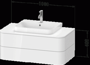 Happy D.2 Тумба под консольную раковину, подвесная 32