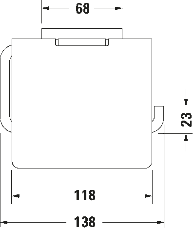 Karree Держатель для туалетной бумаги хром 5