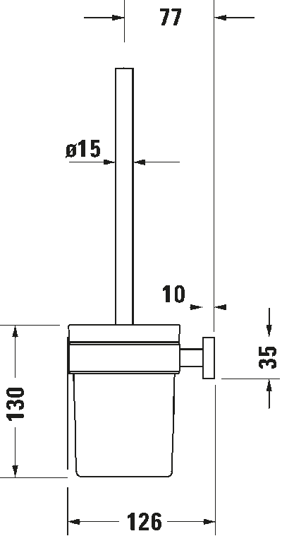 Karree Ершик для унитаза для подвесного монтажа 8