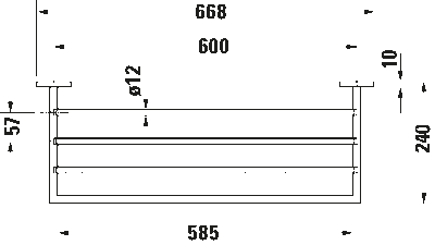 Karree Полочка для полотенец. Крепление на стене 7