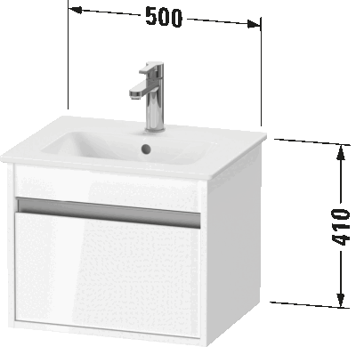 Ketho Тумба под раковину подвесная 16