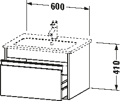 Ketho Тумба под раковину подвесная 16