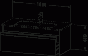 Ketho Тумба под раковину подвесная 16