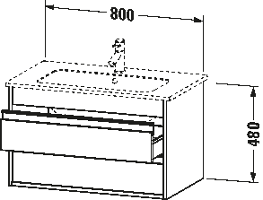 Ketho Тумба под раковину подвесная 16