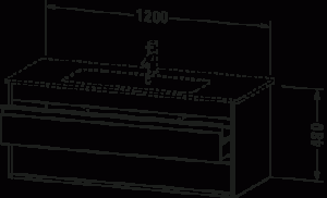 Ketho Тумба под раковину подвесная 28