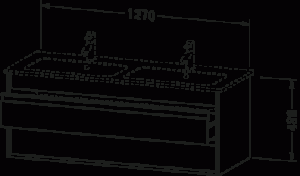 Ketho Тумба под раковину подвесная 16