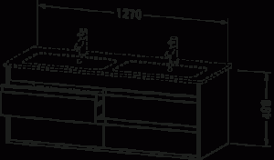 Ketho Тумба под раковину подвесная 16