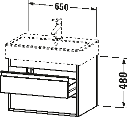 Ketho Тумба под раковину подвесная 16
