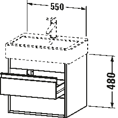 Ketho Тумба под раковину подвесная 17